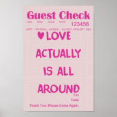 Love Actually Is All Around Guest Check Poster (Voorkant)