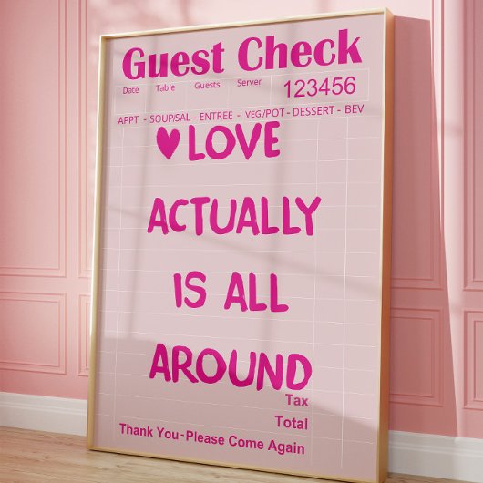 Love Actually Is All Around Ontvangstbewijs Poster