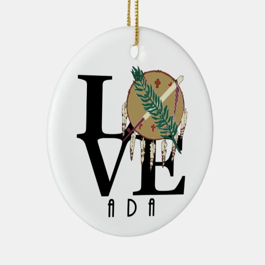 LOVE Ada Oklahoma Keramisch Ornament (Rechts)