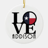 LOVE Addison Keramisch Ornament (Voorkant)