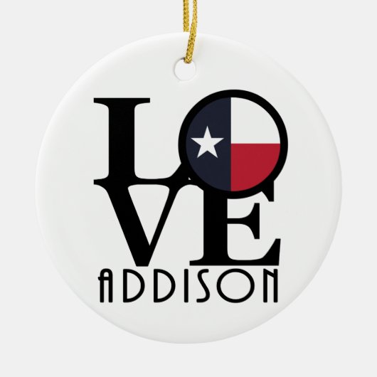 LOVE Addison Keramisch Ornament (Voorkant)