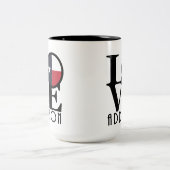 LOVE Addison Texas 15 oz Tweekleurige Koffiemok (Center)