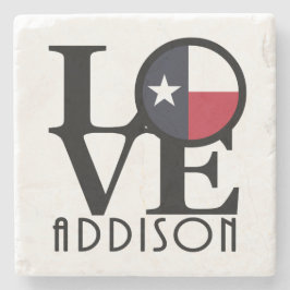 LOVE Addison Texas Stenen Onderzetter