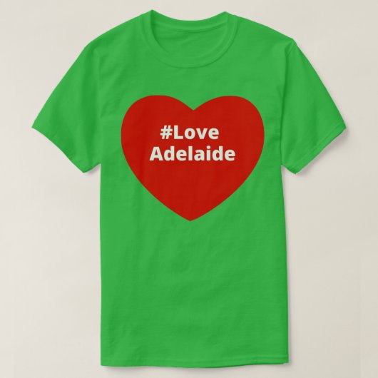 Love Adelaide Hashtag Heart T-shirt (Design voorkant)