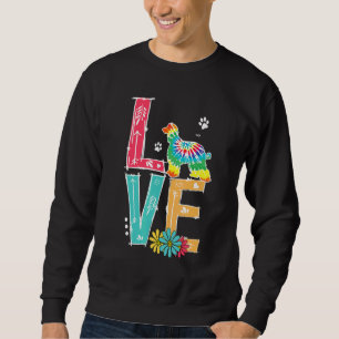 Love Afghan Hound Tie Dye Rainbow Afghan Hond Trui