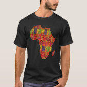 Love Africa African Land Map Pride Black History M T-shirt (Voorkant)