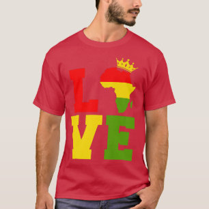 Love Africa Black History Maand 2022 African Ameri T-shirt
