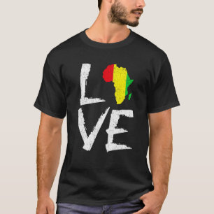Love Africa Black History Maand African American M T-shirt