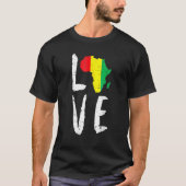 Love Africa Black History Maand African American M T-shirt (Voorkant)