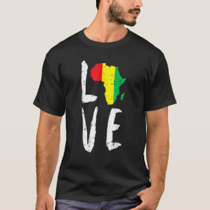 Love Africa Black History Maand African American M T-shirt
