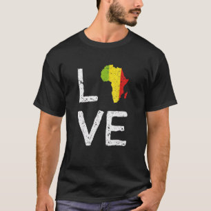 Love Africa Black History Maand African American M T-shirt