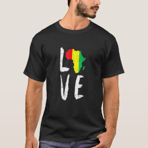 Love Africa Black History Maand African American M T-shirt