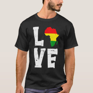 Love Africa Black History Maand African American M T-shirt