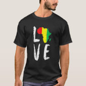 Love Africa Black History Maand African American M T-shirt (Voorkant)