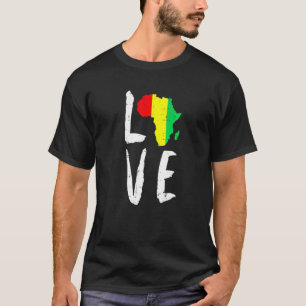 Love Africa Black History Maand African American M T-shirt