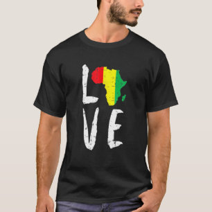 Love Africa Black History Maand African American M T-shirt