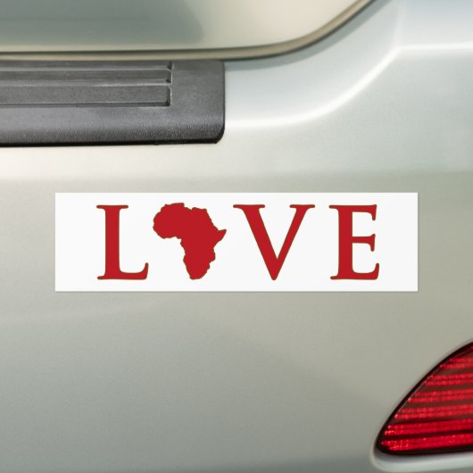 Love Africa Bumpersticker (Op auto)