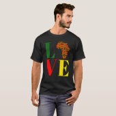 Love Africa Kente Afrocentric Black History Month  T-shirt (Voorkant volledig)