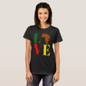 Love Africa Kente Afrocentric Black History Month  T-shirt (Voorkant volledig)