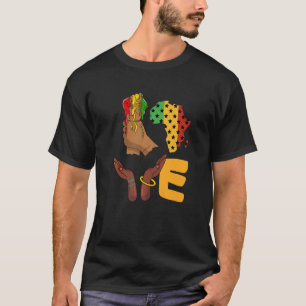 Love Africa Map Melanin African Continent American T-shirt