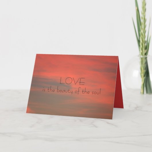 Love Against a Red Sky Valentijn Kaart (Voorkant)