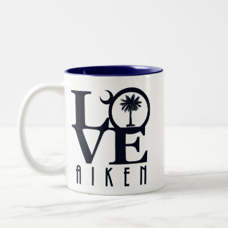 LOVE Aiken South Carolina 11oz Tweekleurige Koffiemok