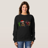 Love Airedale Terrier Xmas Pajamas Pset Leopard D Trui (Voorkant volledig)