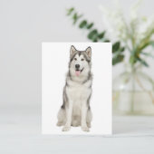 Love Alaskan Malamute Puppy Dog Briefkaart (Staand voorkant)