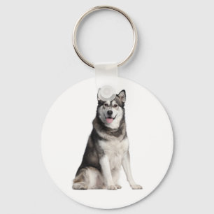 Love Alaskan Malamute Puppy Dog Sleutelhanger