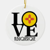 LOVE Albuquerque Keramisch Ornament (Voorkant)