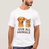 Love All Animals Tee T-shirt (Voorkant)