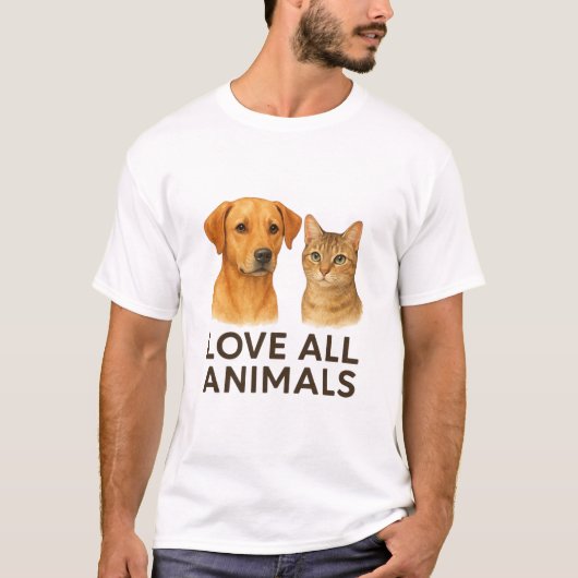 Love All Animals Tee T-shirt (Voorkant)