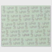 Love Almond Blosbezon Sage Green Cadeaupapier (Vlak)
