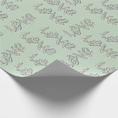 Love Almond Blosbezon Sage Green Cadeaupapier (Hoek)