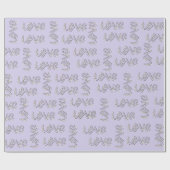 Love Almond Blossom op Lavender Cadeaupapier (Vlak)