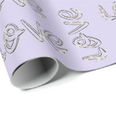 Love Almond Blossom op Lavender Cadeaupapier (Rol Hoek)