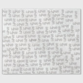 Love Almond Blossom White Damask Cadeaupapier (Vlak)