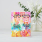 Love & Aloha Postcard Briefkaart (Staand voorkant)