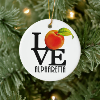 LOVE Alpharetta Georgia Keramisch Ornament