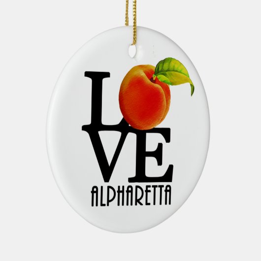 LOVE Alpharetta Georgia Keramisch Ornament (Rechts)