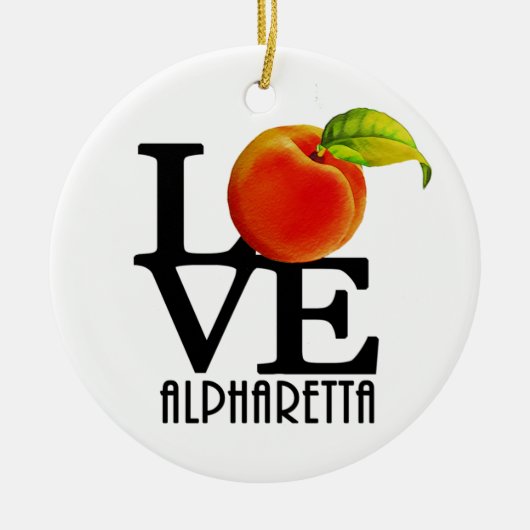 LOVE Alpharetta Georgia Keramisch Ornament (Voorkant)