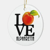 LOVE Alpharetta Georgia Keramisch Ornament (Links)