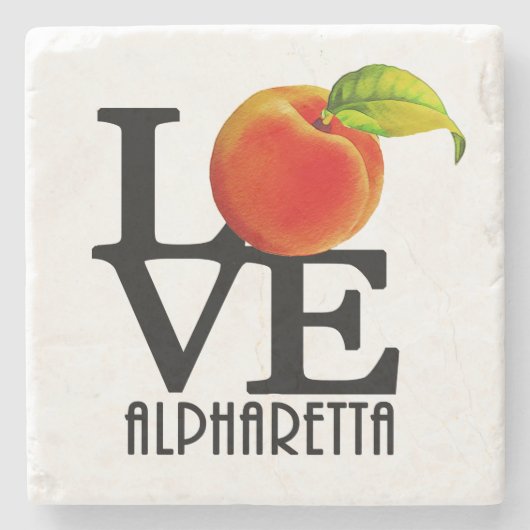 LOVE Alpharetta Stenen Onderzetter (Voorkant)