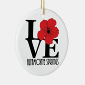 LOVE Altamonte Springs Red Hibiscus Keramisch Ornament (Rechts)