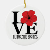 LOVE Altamonte Springs Red Hibiscus Keramisch Ornament (Voorkant)
