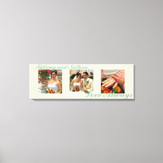 Love Altijd custom triptych photoart ecru canvas Afdruk (Voorkant)