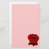 Love Altijd Heart Stationery Briefpapier (Voorkant / Achterkant)