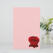 Love Altijd Heart Stationery Briefpapier (Staand voorkant)
