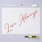 Love Altijd Red en White Word Art Tissuepapier (Craft)