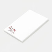 Love Altijd Red Tulip Heart Wreath Post-it® Notes (Schuin)